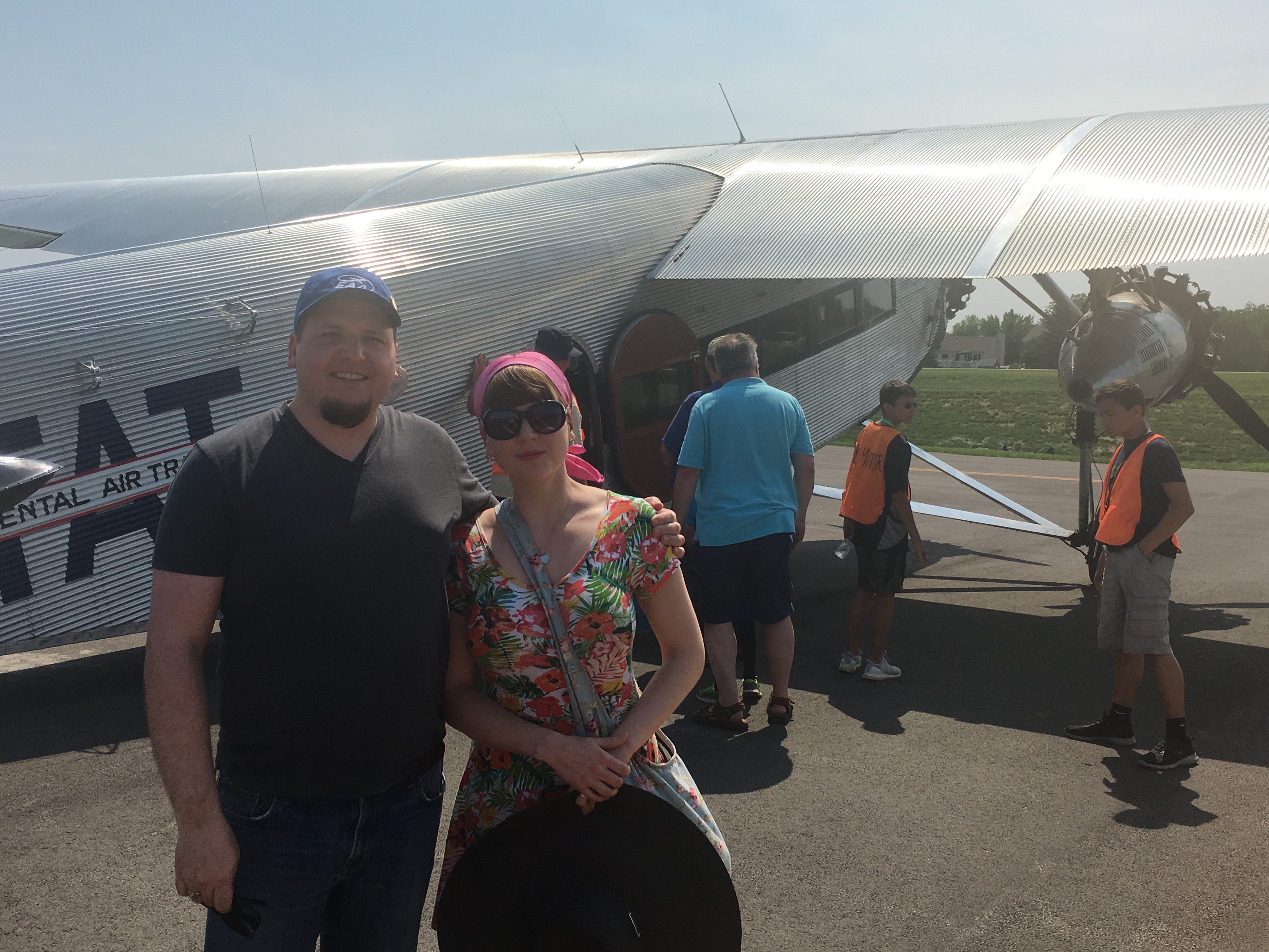 Mike and Eesa with the Tin Goose