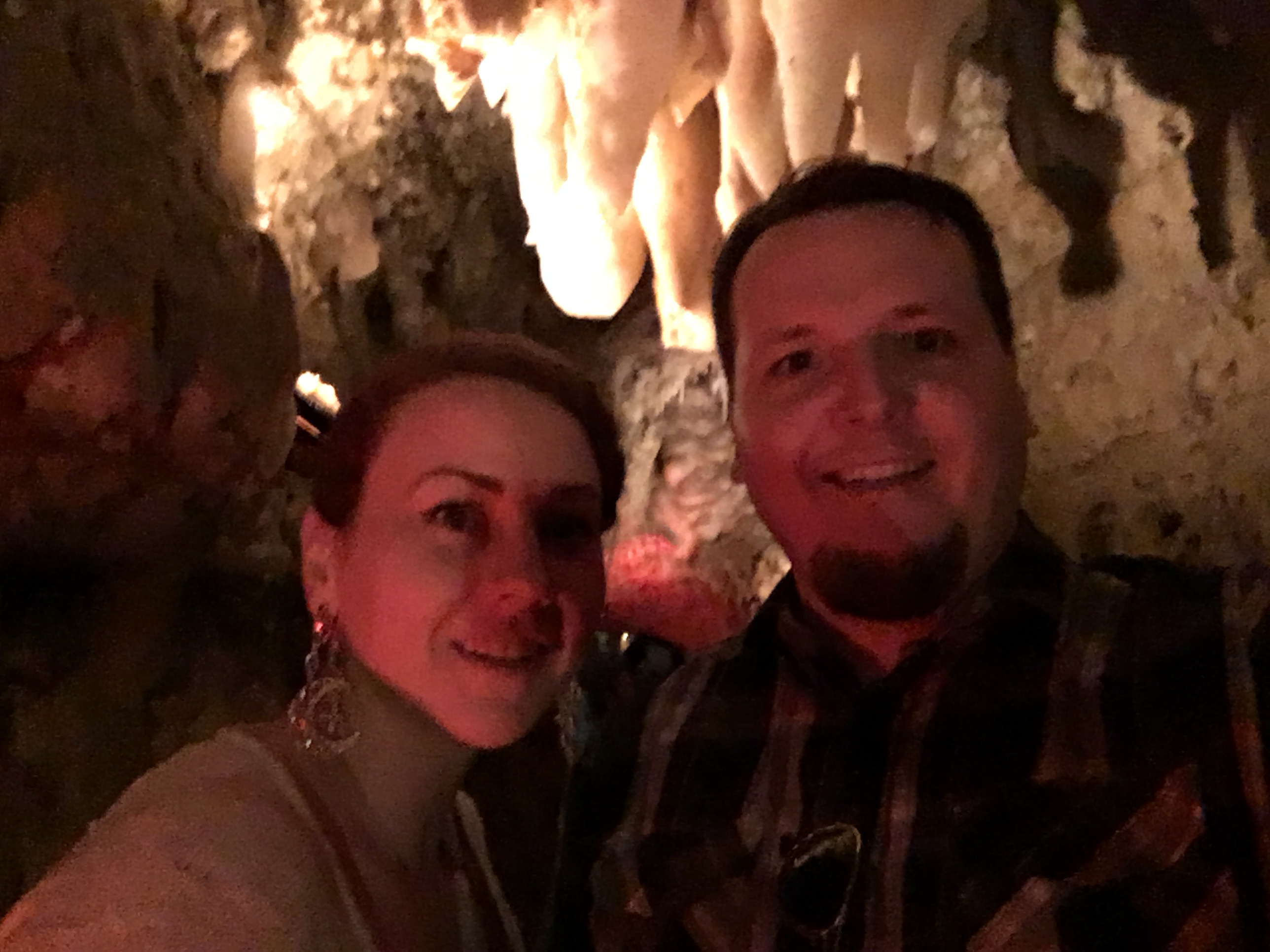 Mike and Eesa in the cave